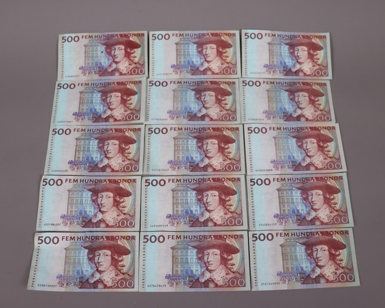 Svenska sedlar, 500kr, 15st_48122a_8dc297af4386fa0_lg.jpeg